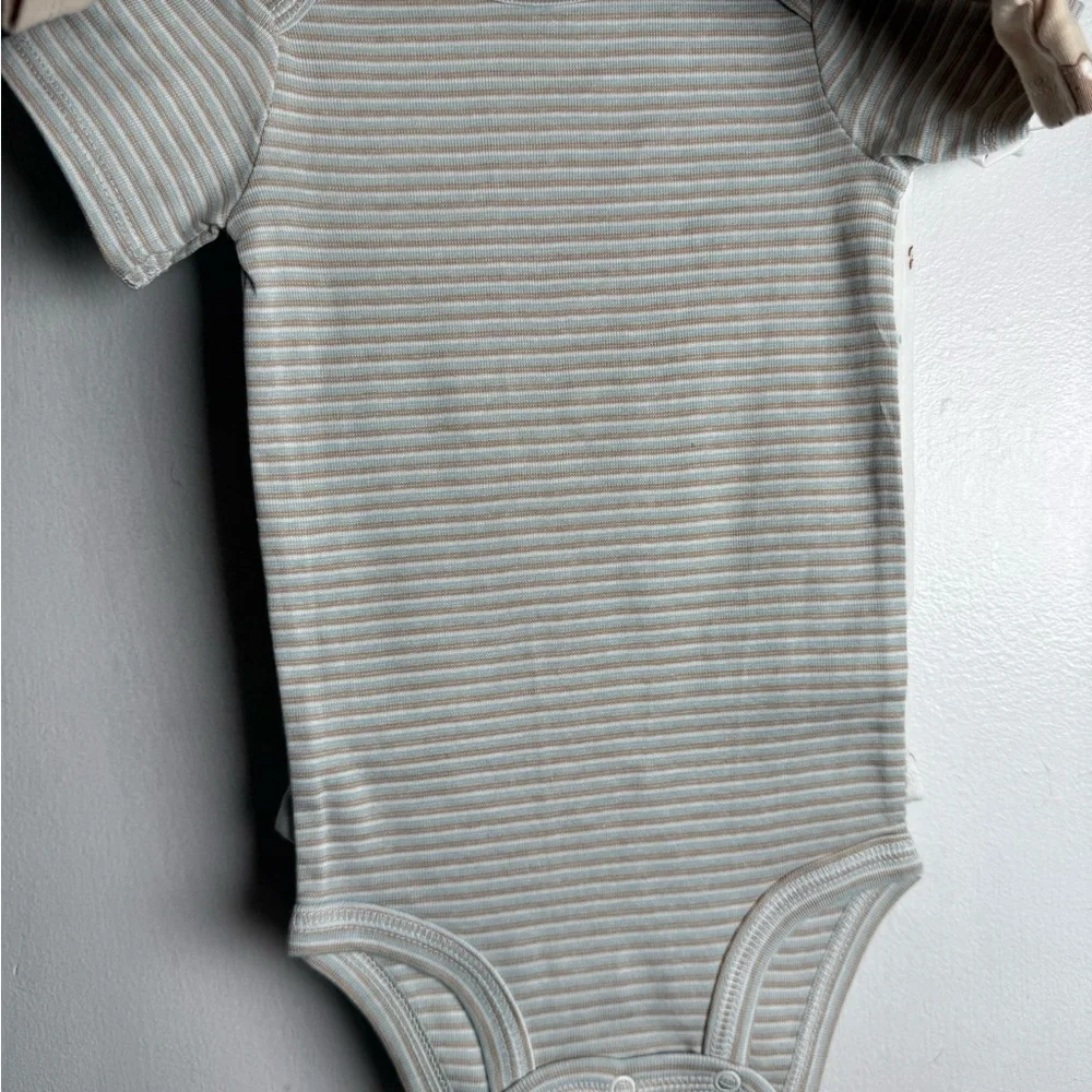 Carter's Baby Boy Bodysuit soft Cotton Perfect Fit Snaps 3 Piece Size 12 New